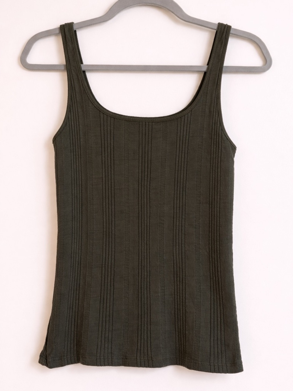 American Eagle Olive Green Ribbed Tank Top Size Small